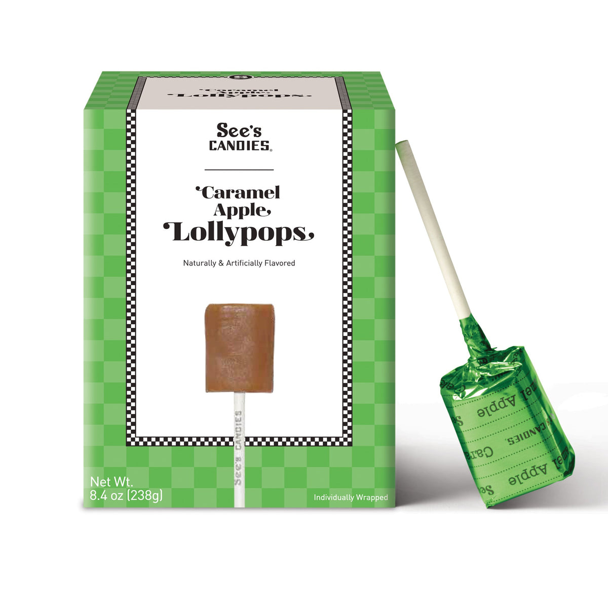 Caramel Apple Lollypops